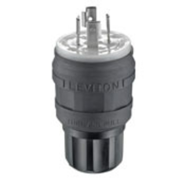 Leviton Electrical Plugs L16-20P Wetguard Plug Blk 26W76-B